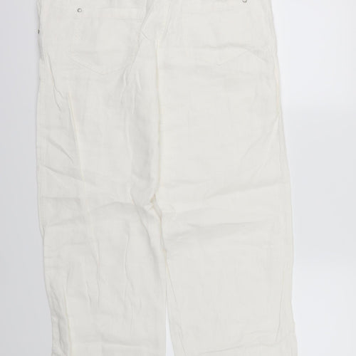 F&F Womens White   Trousers  Size 12 L30 in
