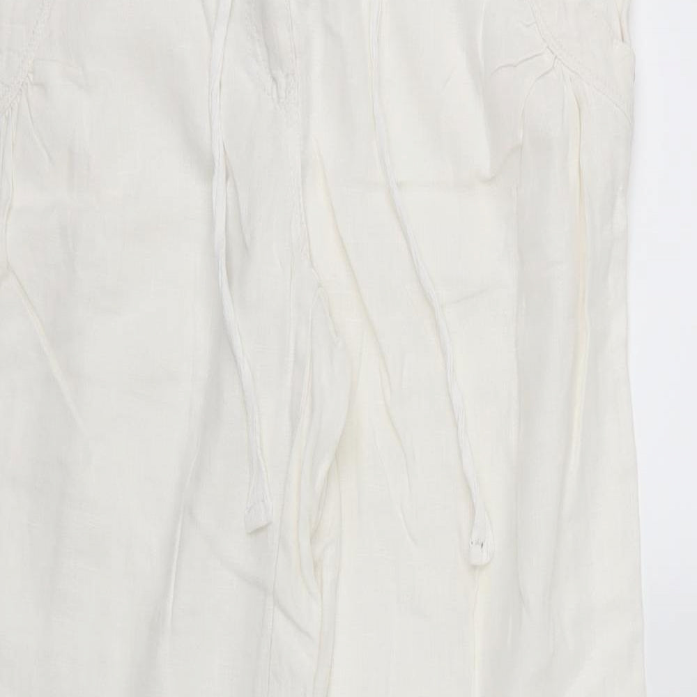 F&F Womens White   Trousers  Size 12 L30 in