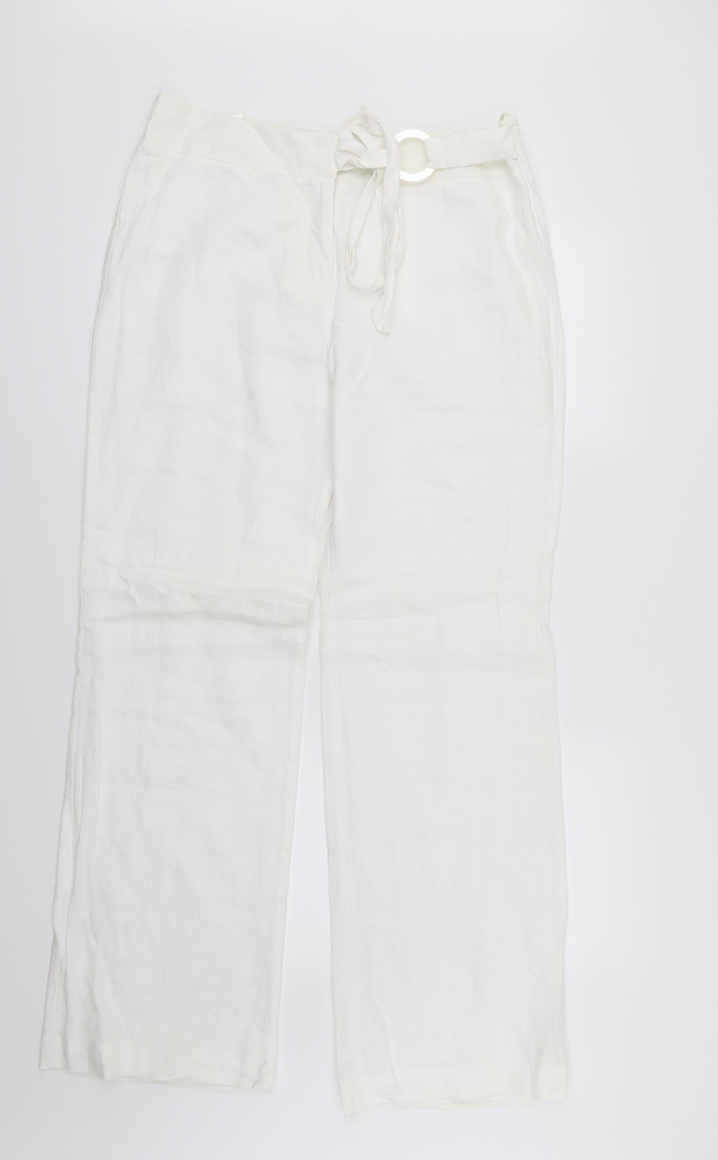 Per Una Womens White   Trousers  Size 14 L33 in