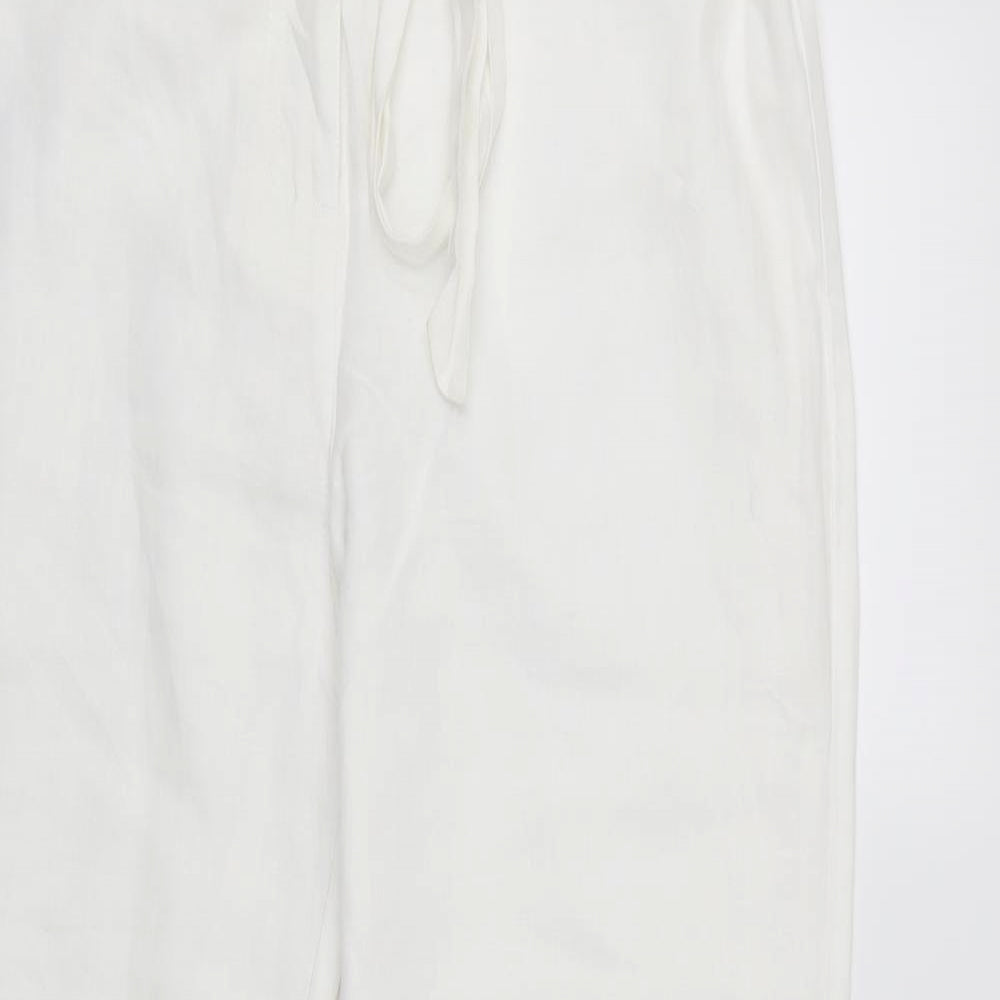 Per Una Womens White   Trousers  Size 14 L33 in