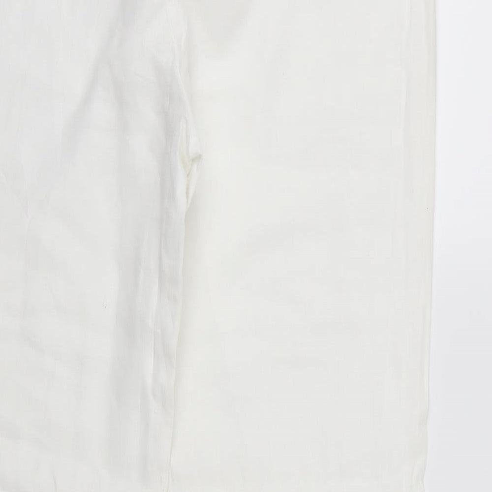 Per Una Womens White   Trousers  Size 14 L33 in