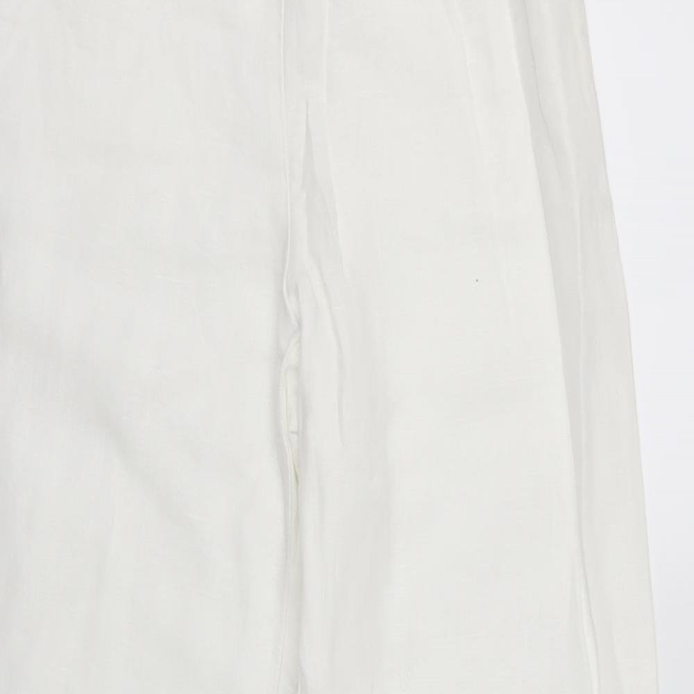 John Lewis Womens White   Trousers  Size 8 L32 in