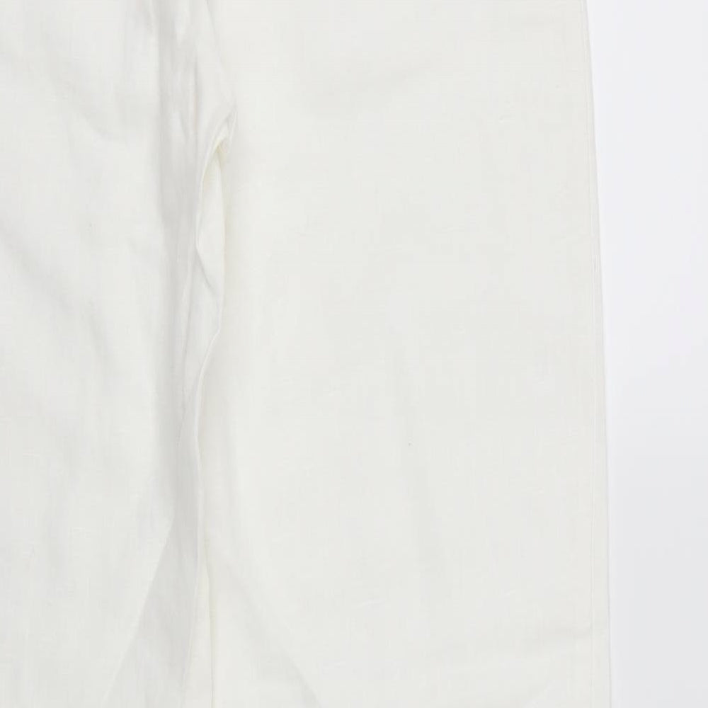 John Lewis Womens White   Trousers  Size 8 L32 in