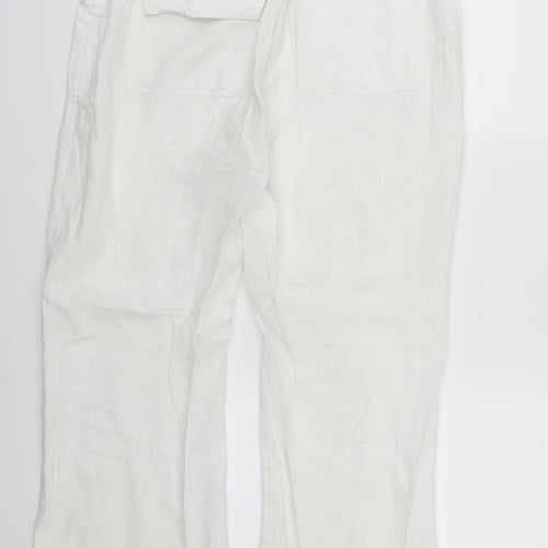 Marks and Spencer Womens White   Trousers  Size 14 L31 in