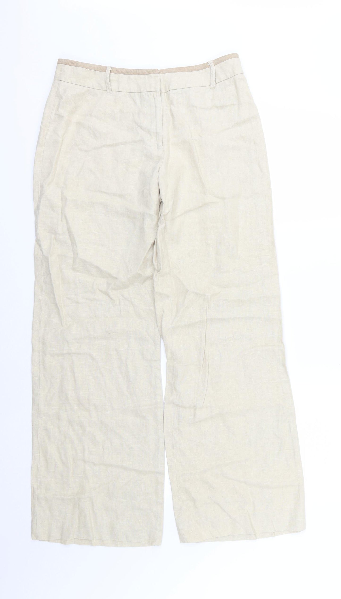 Per Una Womens Beige   Trousers  Size 12 L30 in