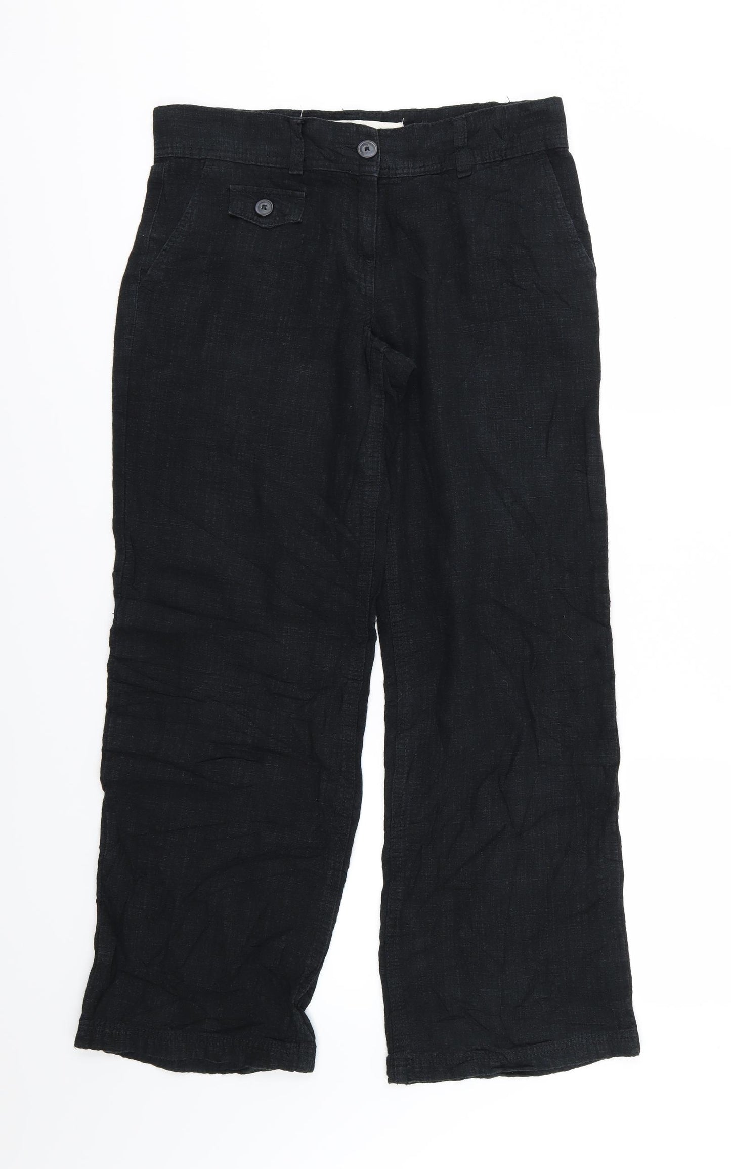 NEXT Womens Black   Trousers  Size 8 L28 in