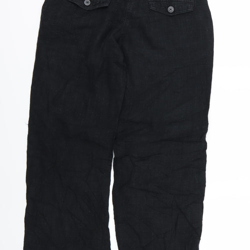 NEXT Womens Black   Trousers  Size 8 L28 in