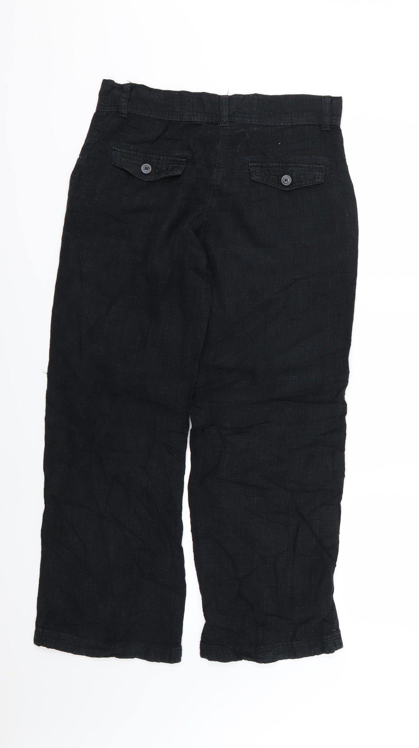 NEXT Womens Black   Trousers  Size 8 L28 in