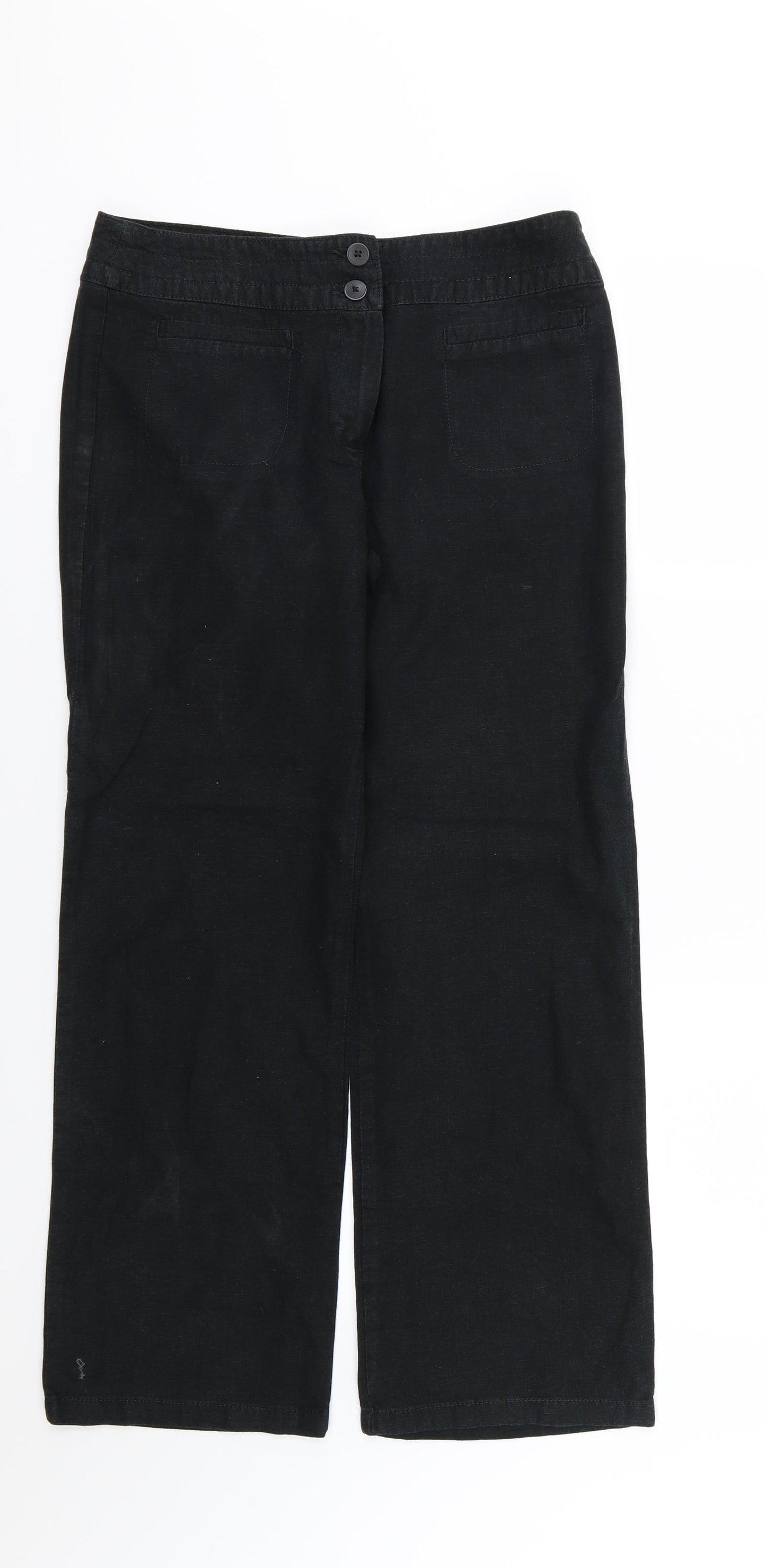Marks and Spencer Womens Black   Trousers  Size 12 L28 in
