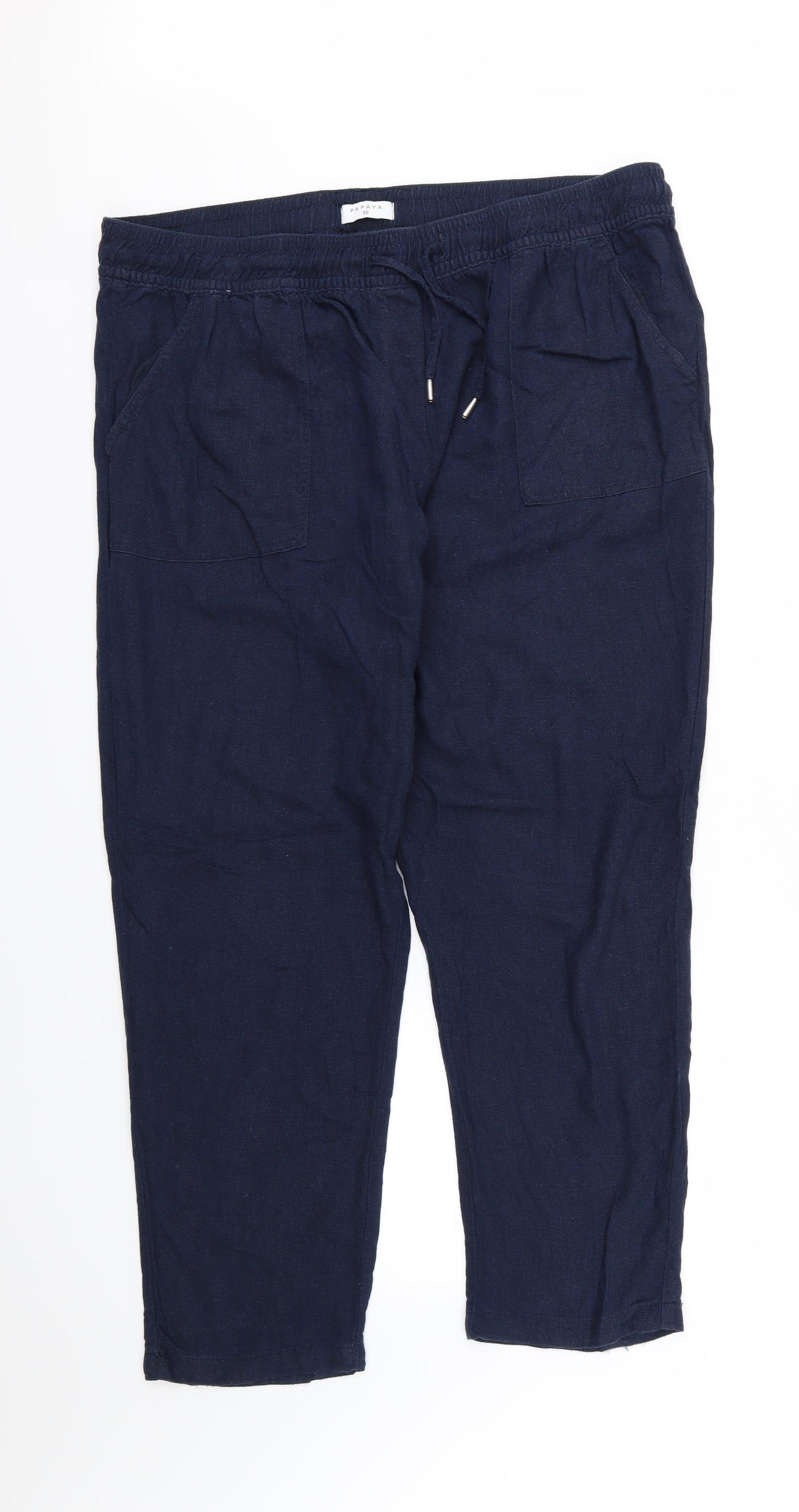 Papaya Womens Blue   Trousers  Size 20 L28 in