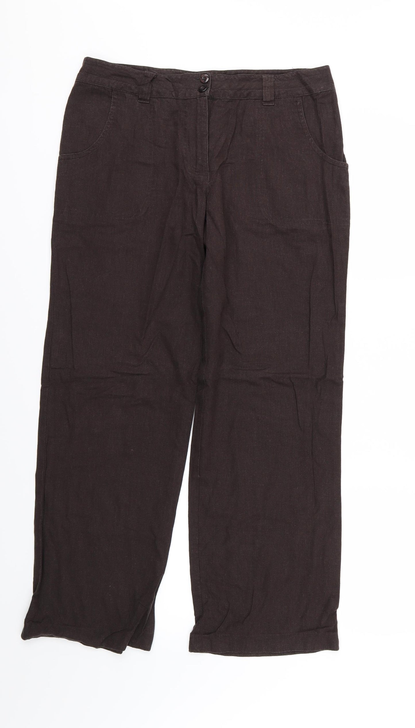 Ethel Austin Womens Brown   Trousers  Size 12 L29 in