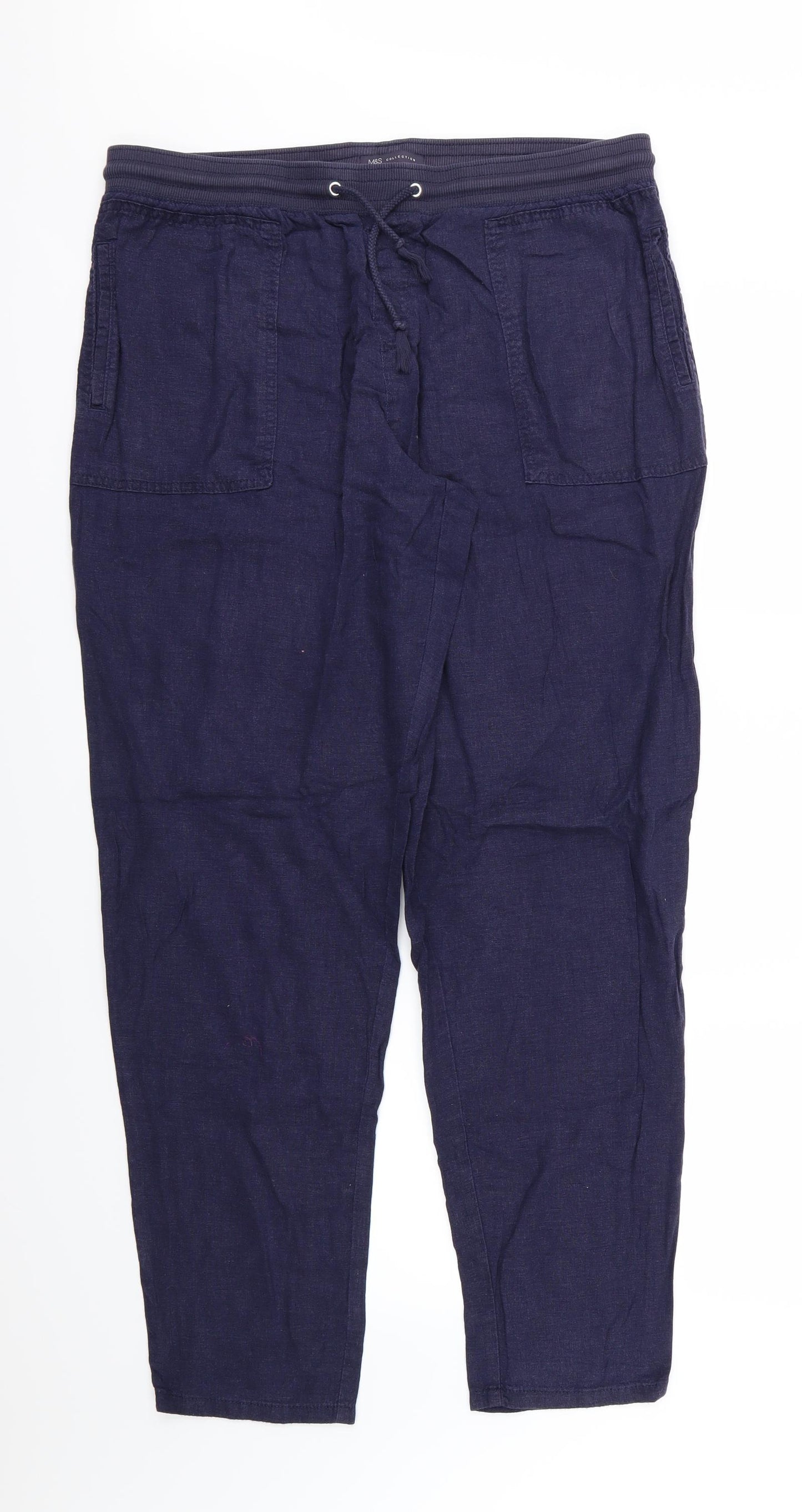 Marks and Spencer Womens Blue   Trousers  Size 16 L31 in