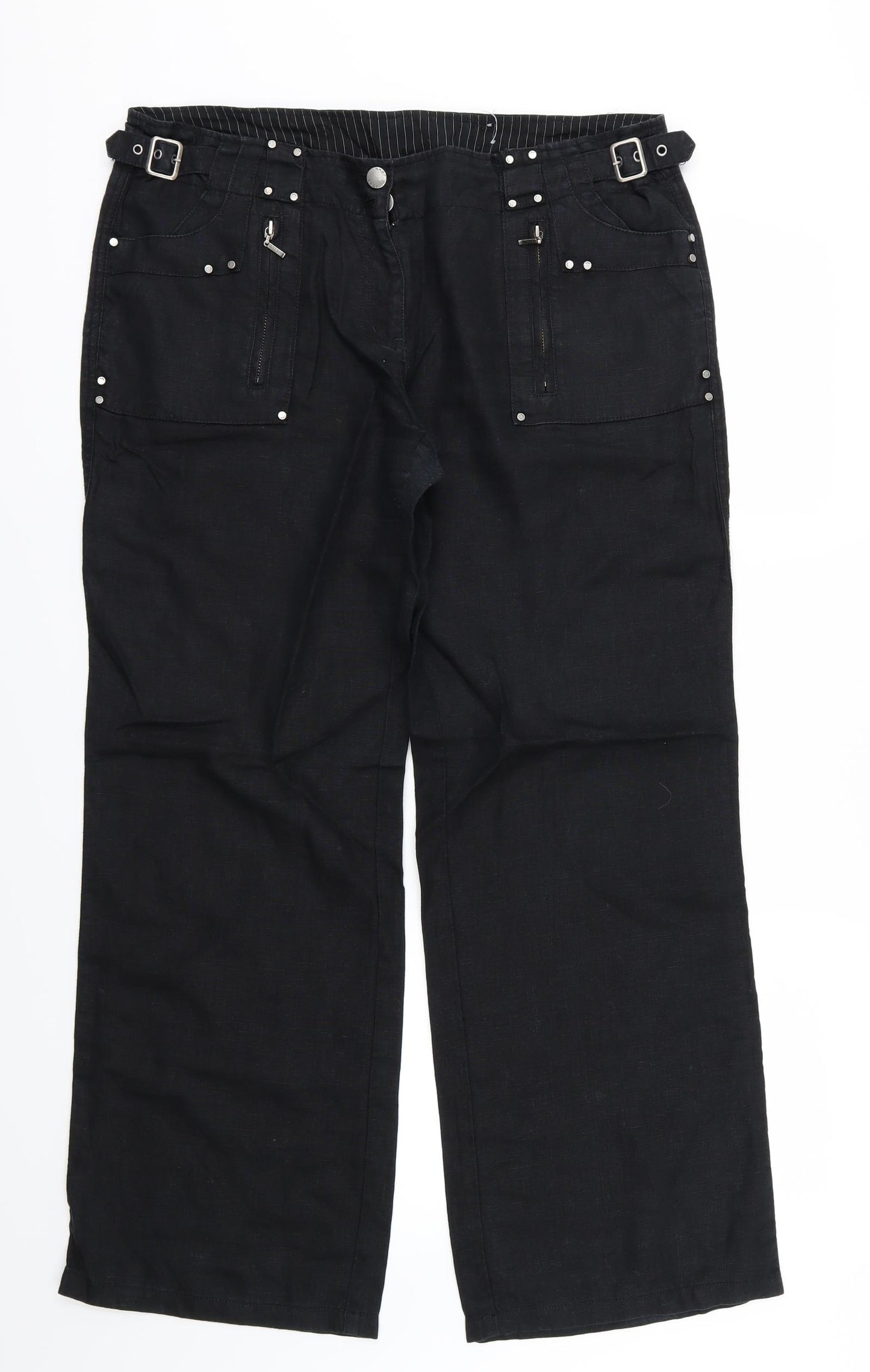 John Richmond Womens Black   Trousers  Size 16 L30 in