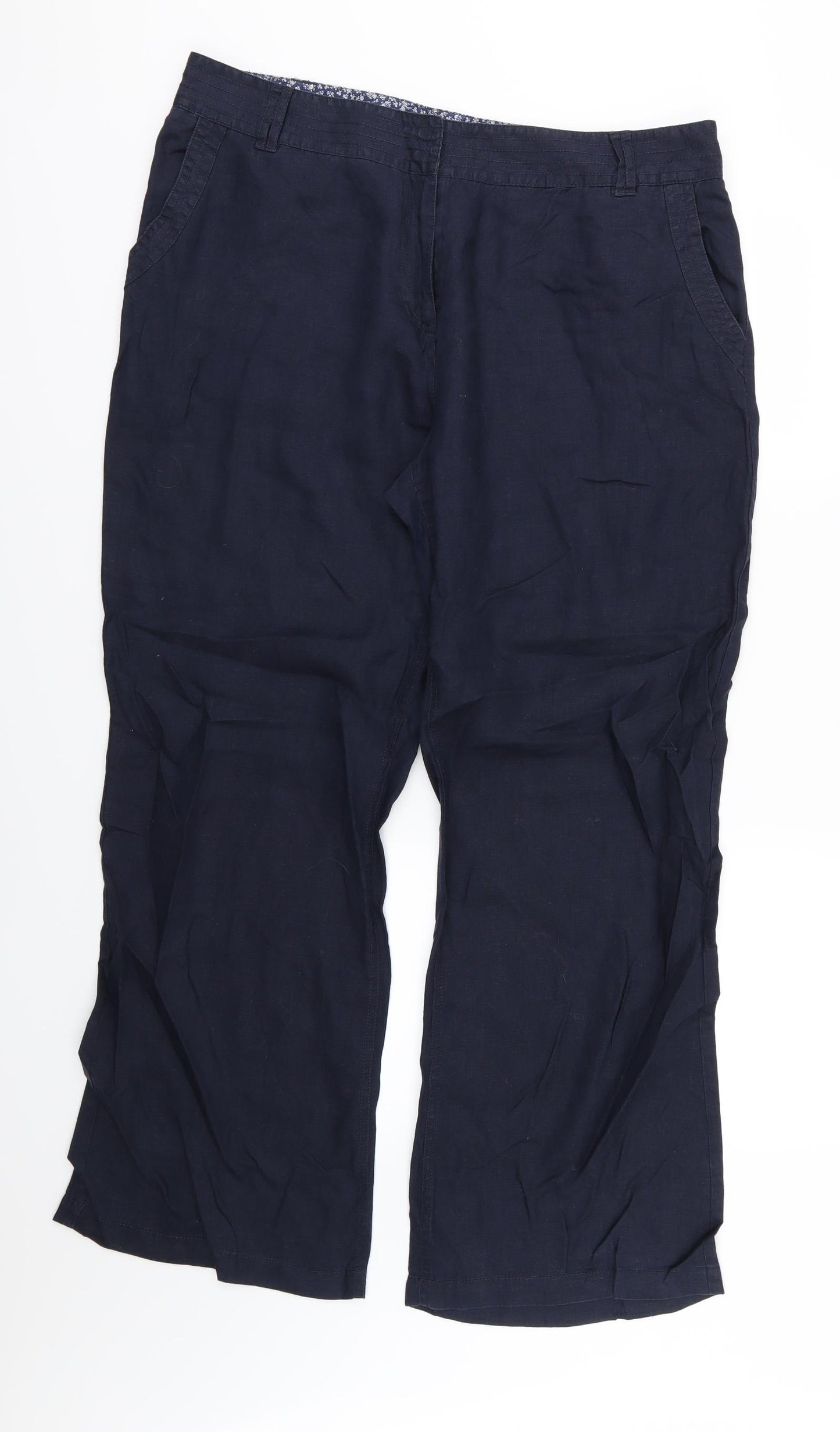 Per Una Womens Blue   Trousers  Size 18 L30 in