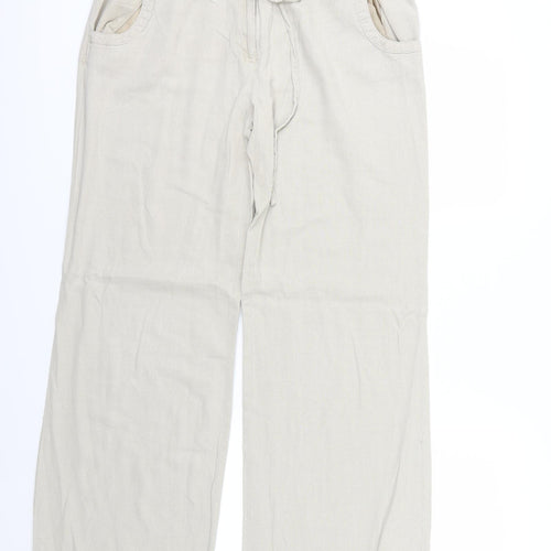 Papaya Womens Beige   Trousers  Size 14 L30 in