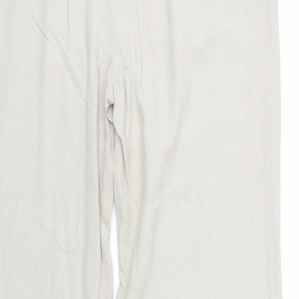 Papaya Womens Beige   Trousers  Size 14 L30 in