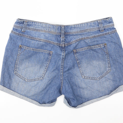 Dorothy Perkins Womens Blue  Denim Hot Pants Shorts Size 14