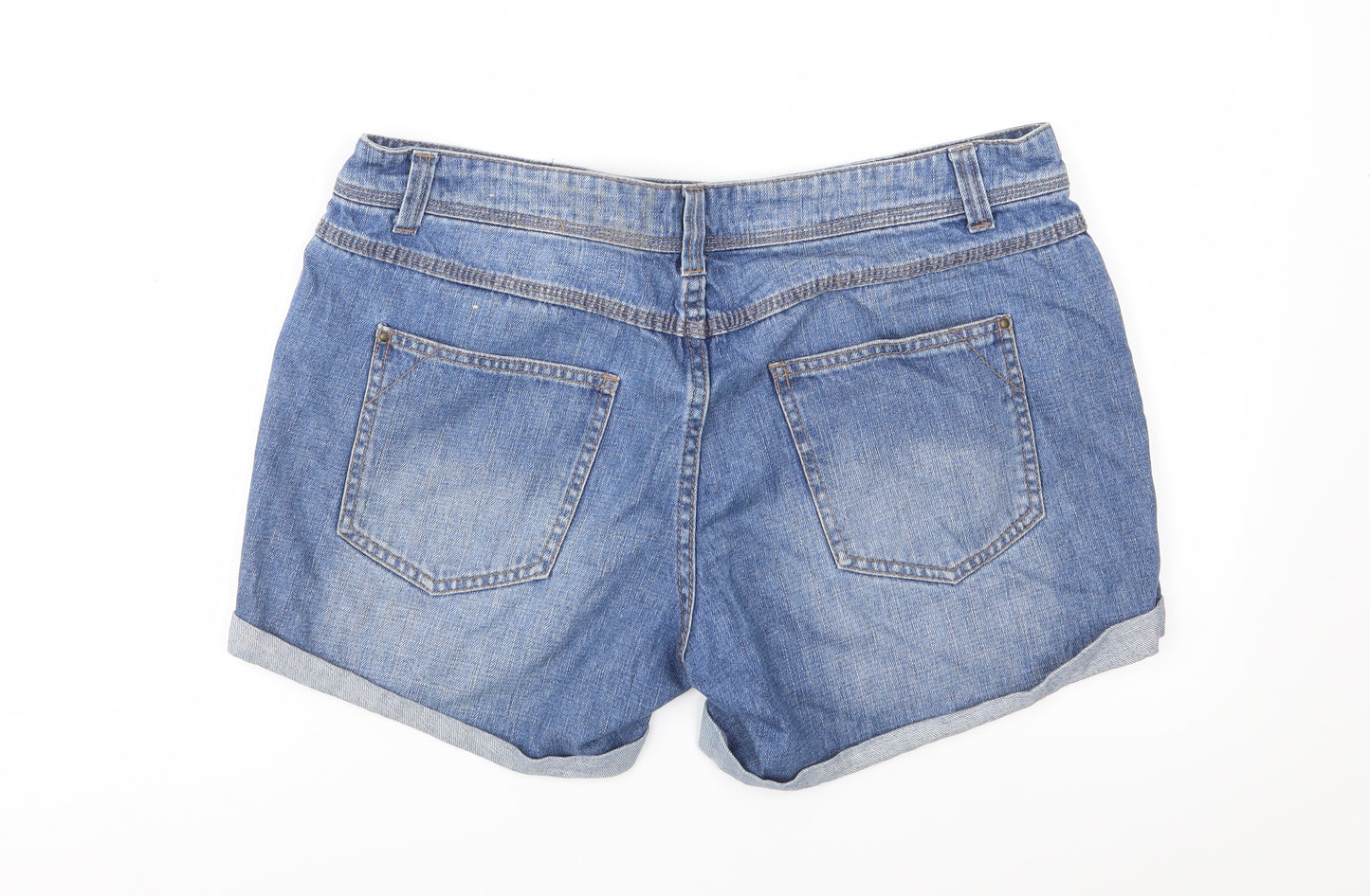 Dorothy Perkins Womens Blue  Denim Hot Pants Shorts Size 14
