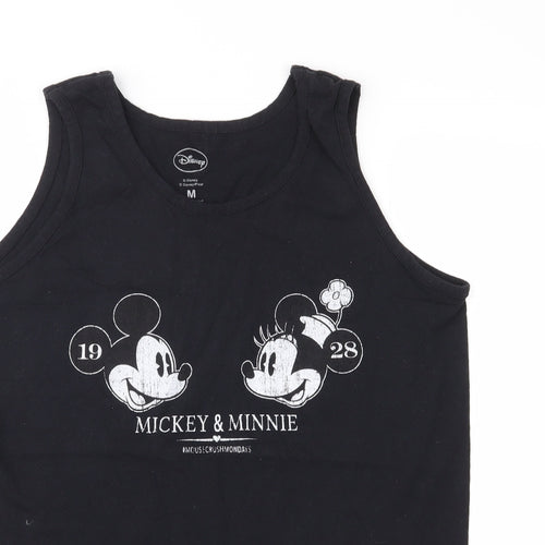 Disney Womens Black  Jersey Basic Tank Size M  - Mickey Mouse