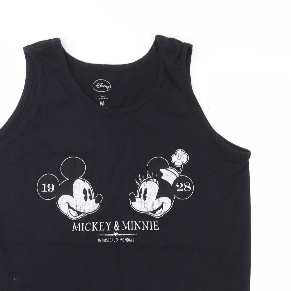 Disney Womens Black  Jersey Basic Tank Size M  - Mickey Mouse