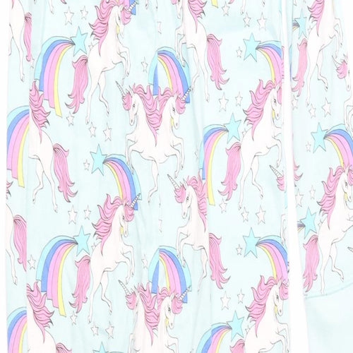 NEXT Girls Green Geometric Jersey  One Piece Size 12 Years  - Unicorn
