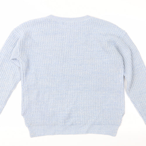 Peacocks Womens Blue  Knit Pullover Jumper Size S