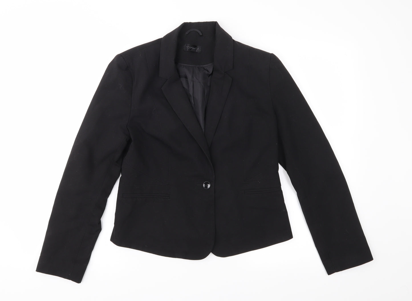 Topshop Womens Black   Jacket Suit Jacket Size 12