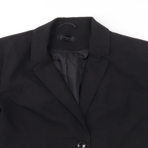 Topshop Womens Black   Jacket Suit Jacket Size 12