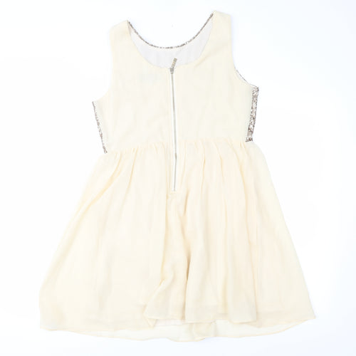 Rubee B Womens Gold   Fit & Flare  Size 12