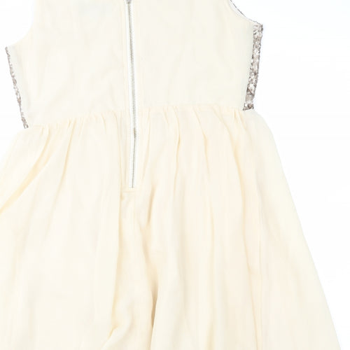 Rubee B Womens Gold   Fit & Flare  Size 12