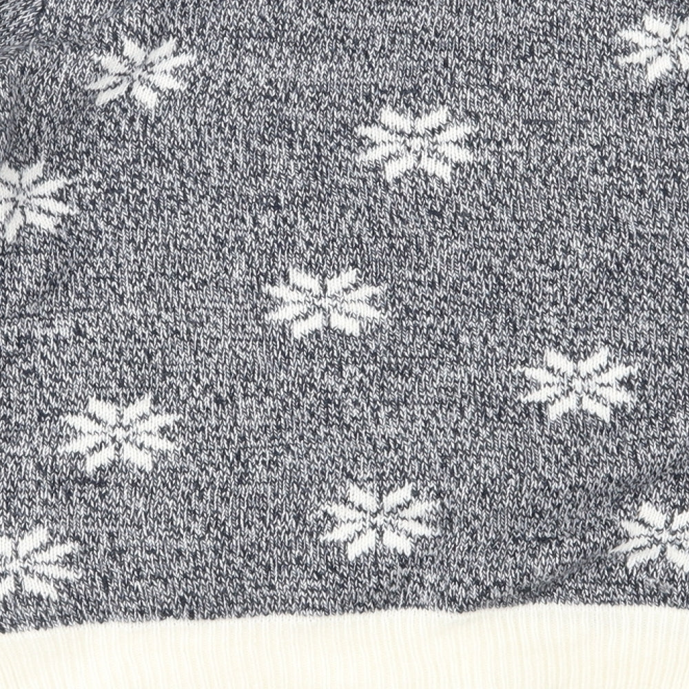 Primark Boys Grey Fair Isle Knit Pullover Jumper Size 9-10 Years  - Rudolph Christmas