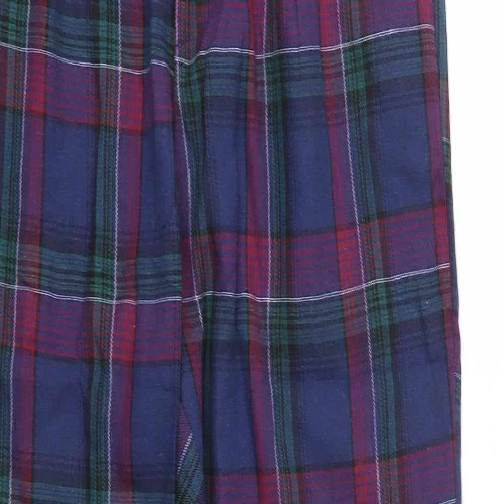 SheIn Womens Blue Plaid  Trousers  Size S L25 in