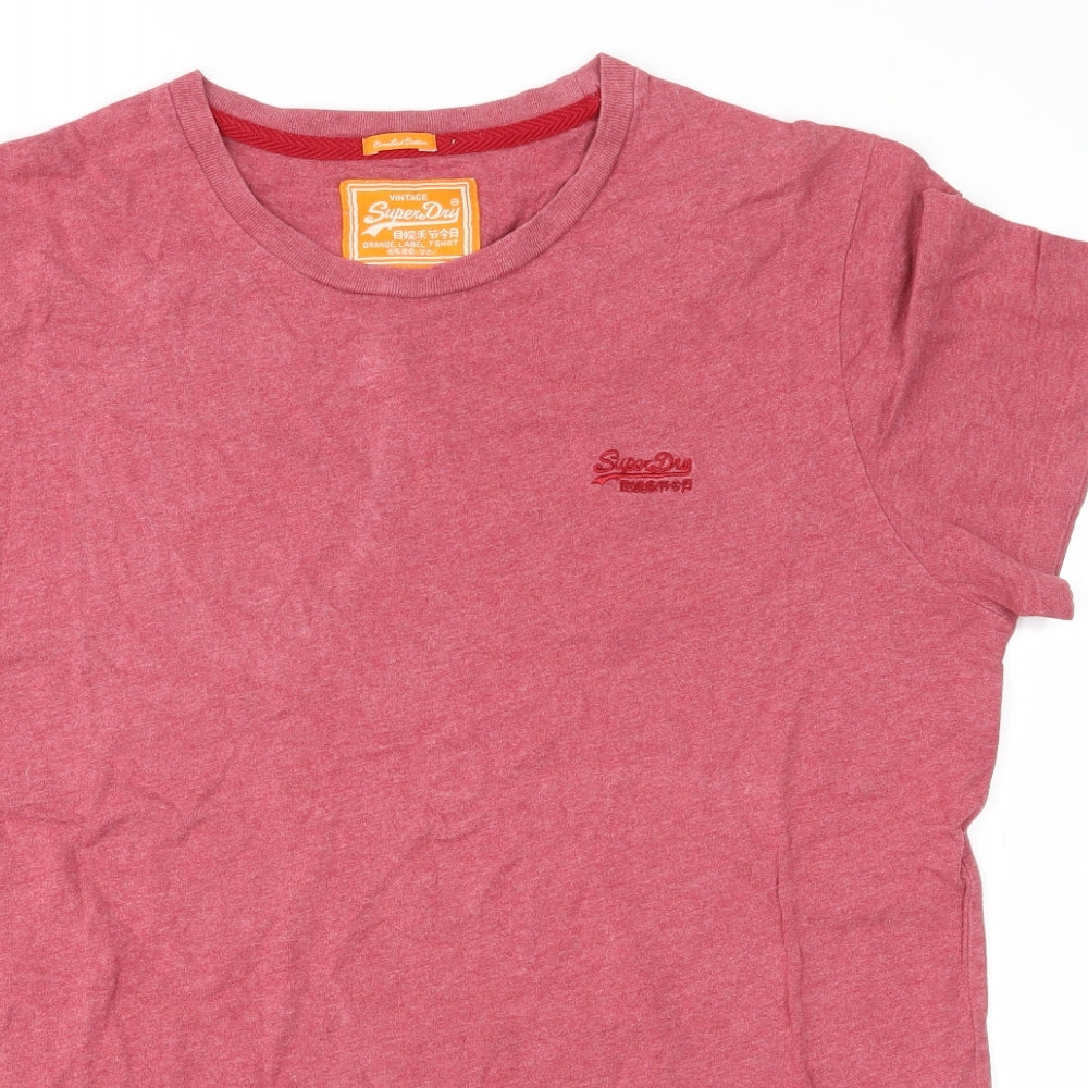 Superdry Mens Red  Jersey  T-Shirt Size L
