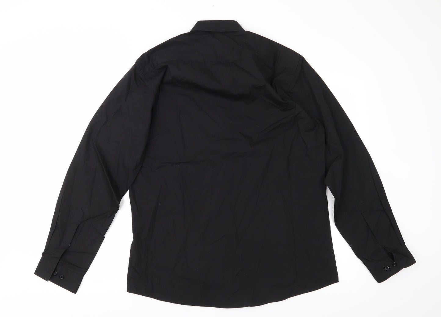 Dunnes Stores Mens Black    Button-Up Size 16.5