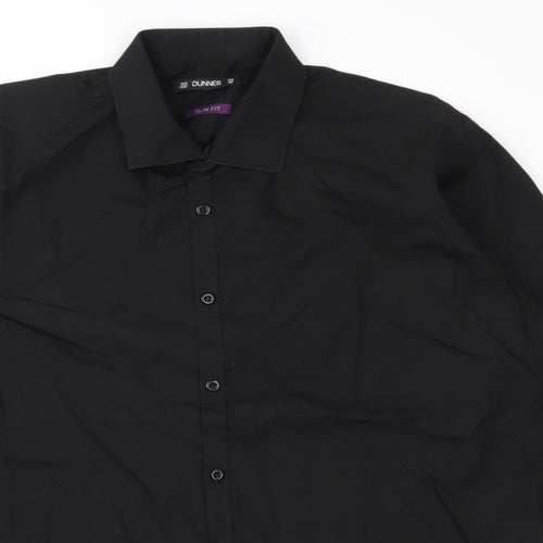 Dunnes Stores Mens Black    Button-Up Size 16.5