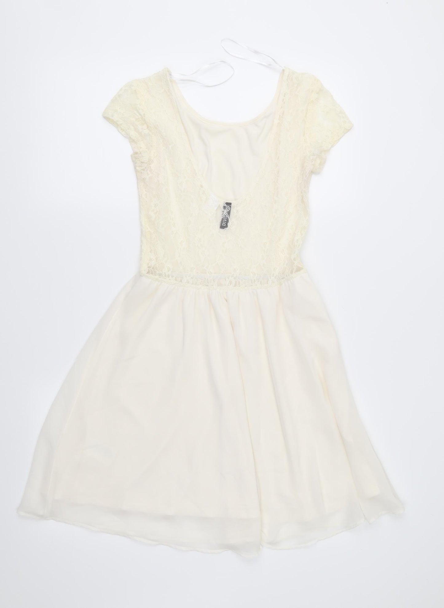 Divided Womens Ivory  Lace Fit & Flare  Size 8