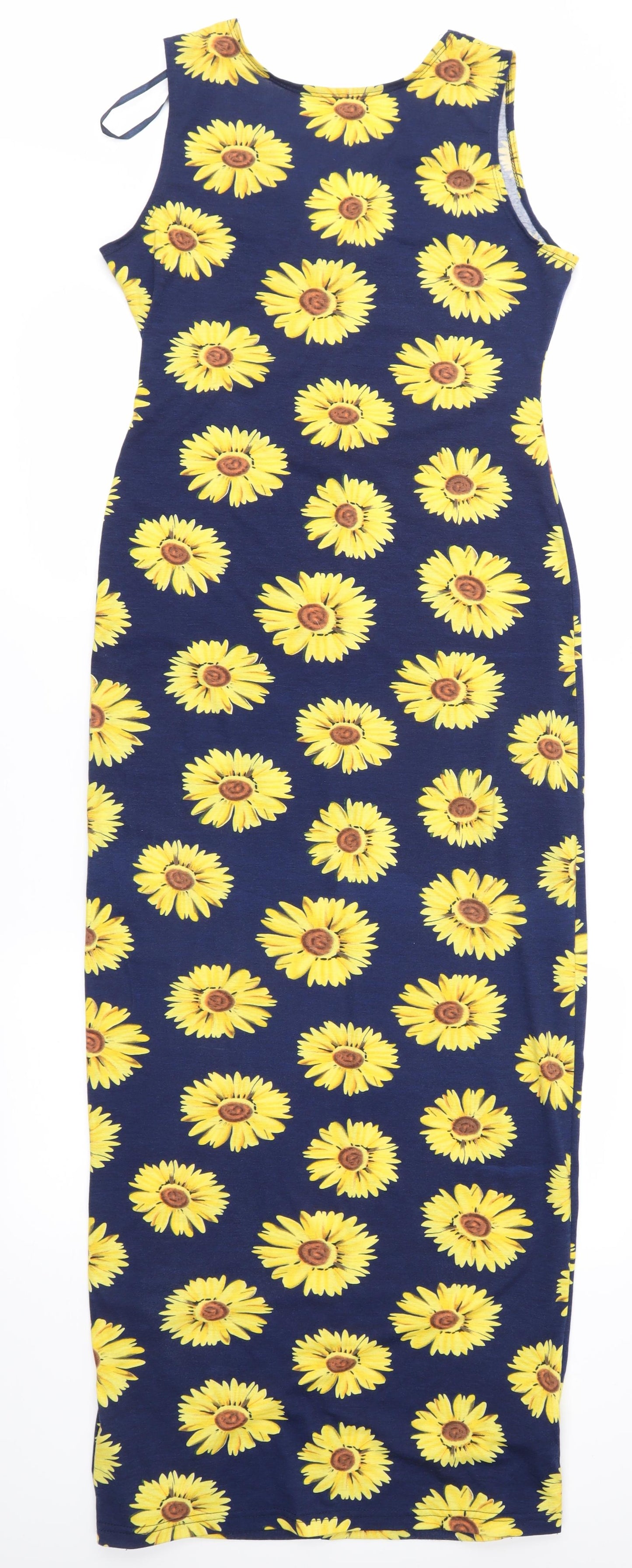 AX Paris Womens Blue Floral Jersey Maxi  Size 12