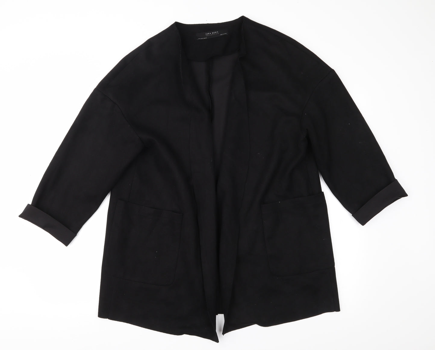 Zara Womens Black   Jacket  Size M  - Faux Suede