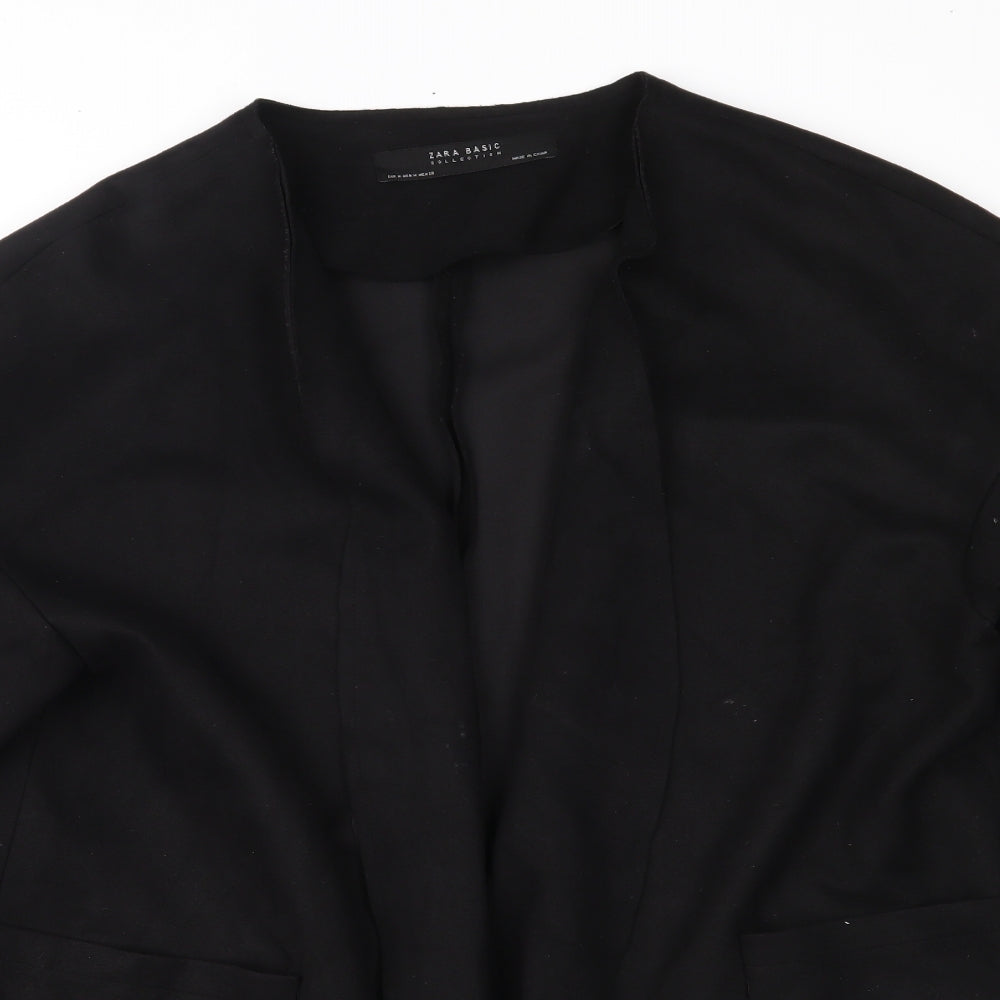 Zara Womens Black   Jacket  Size M  - Faux Suede