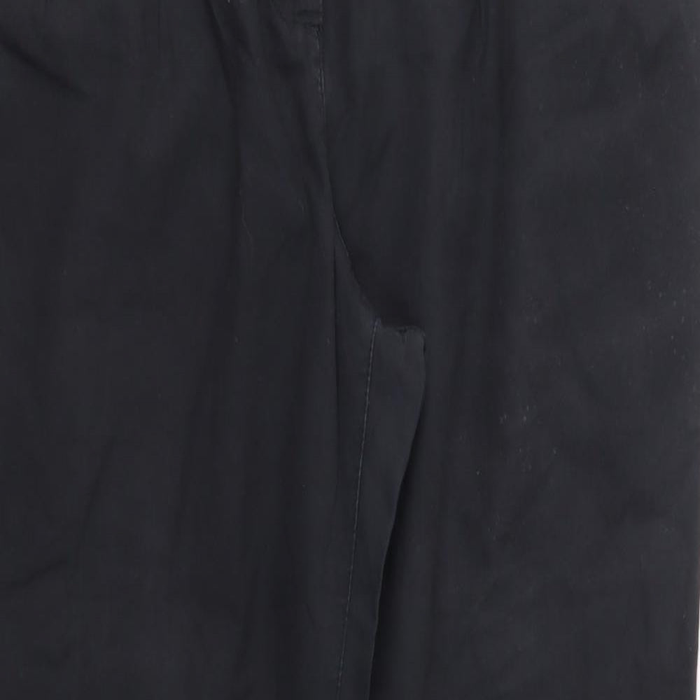 NEXT Womens Black   Chino Trousers Size 16 L29 in