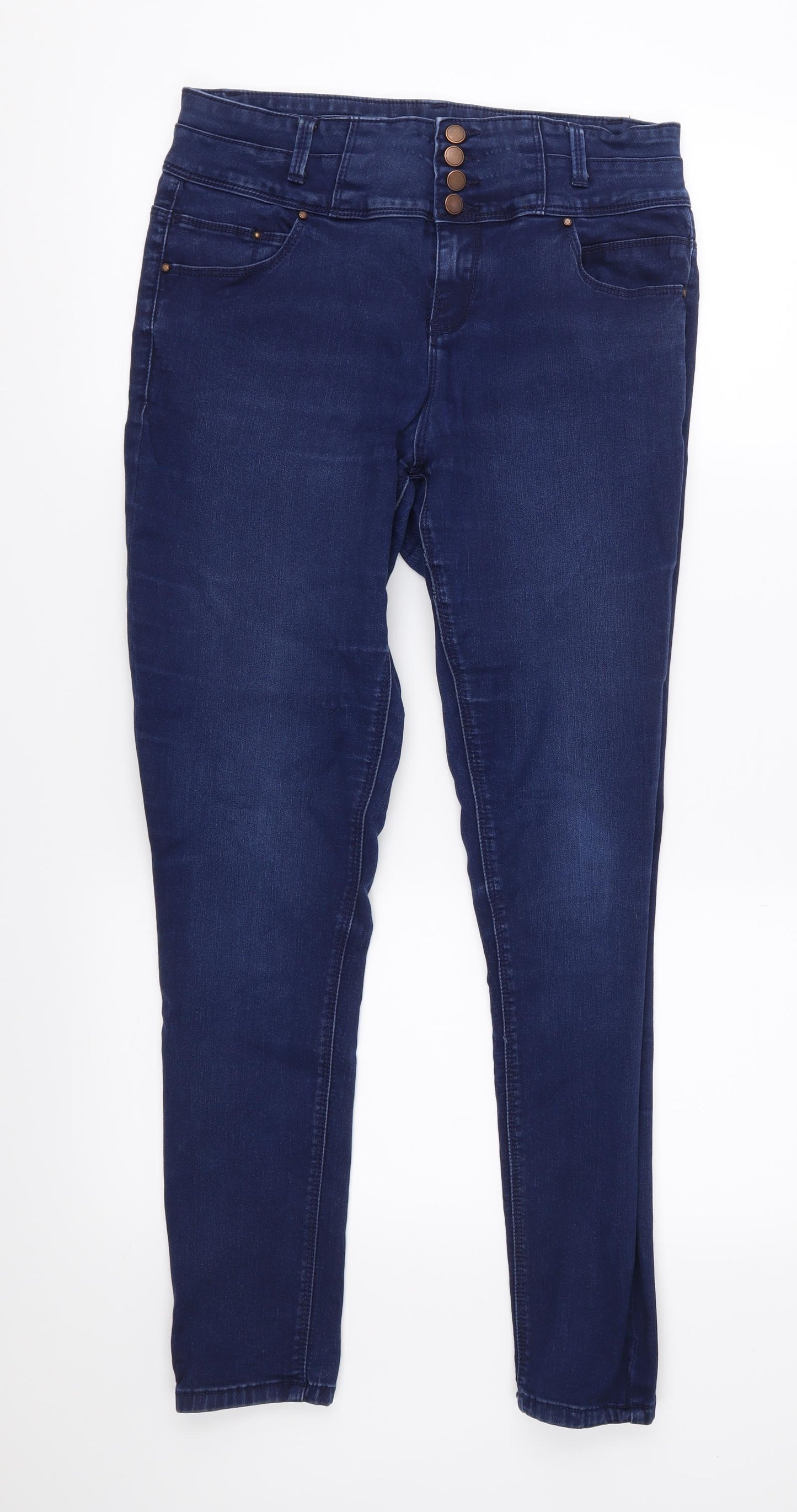 New Look Womens Blue  Denim Skinny Jeans Size 14 L29 in