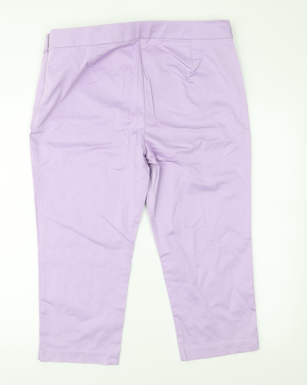 Marks and Spencer Womens Purple   Capri Trousers Size 16 L21 in