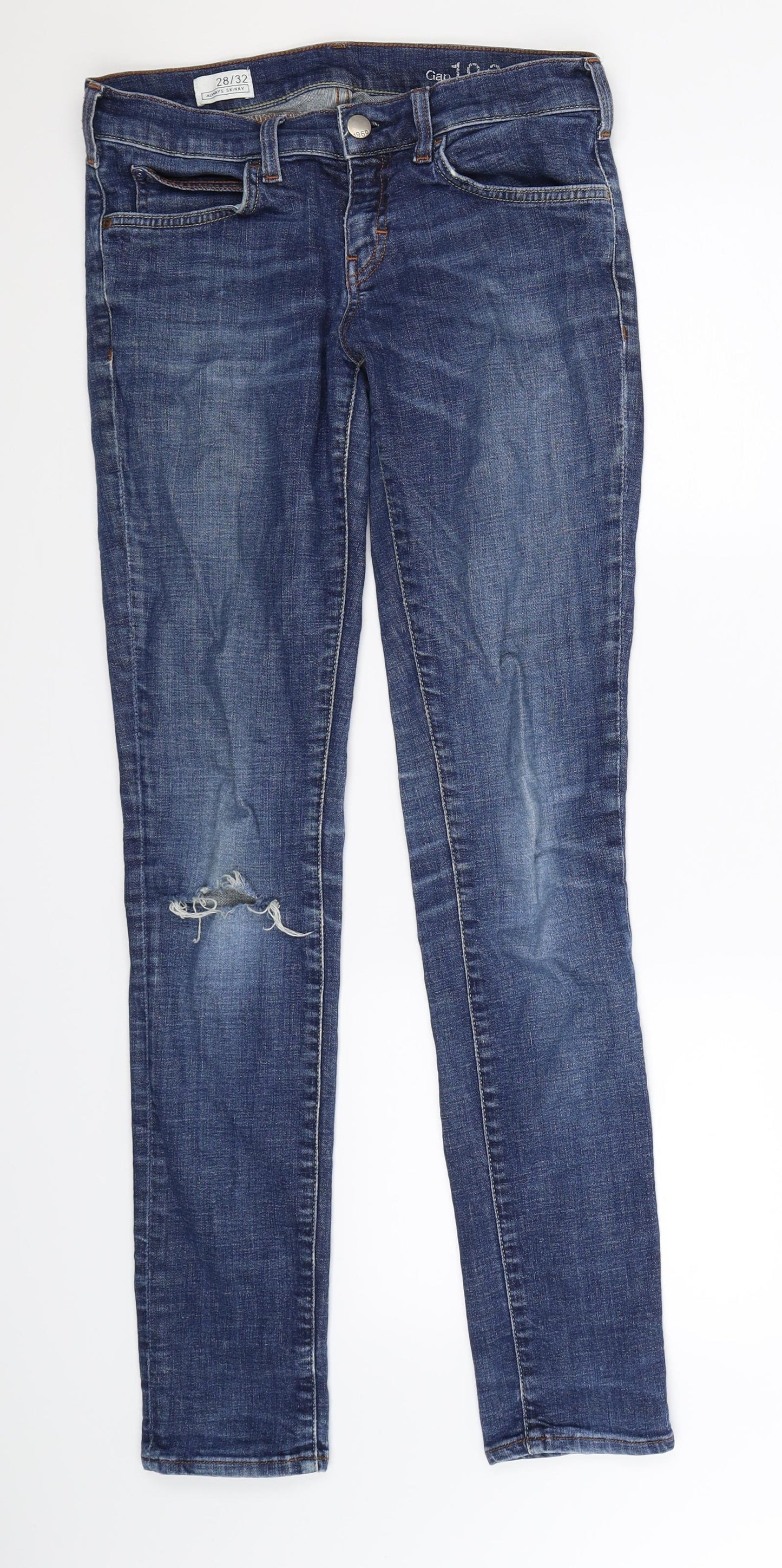 Gap Womens Blue  Denim Skinny Jeans Size 28 in L32 in
