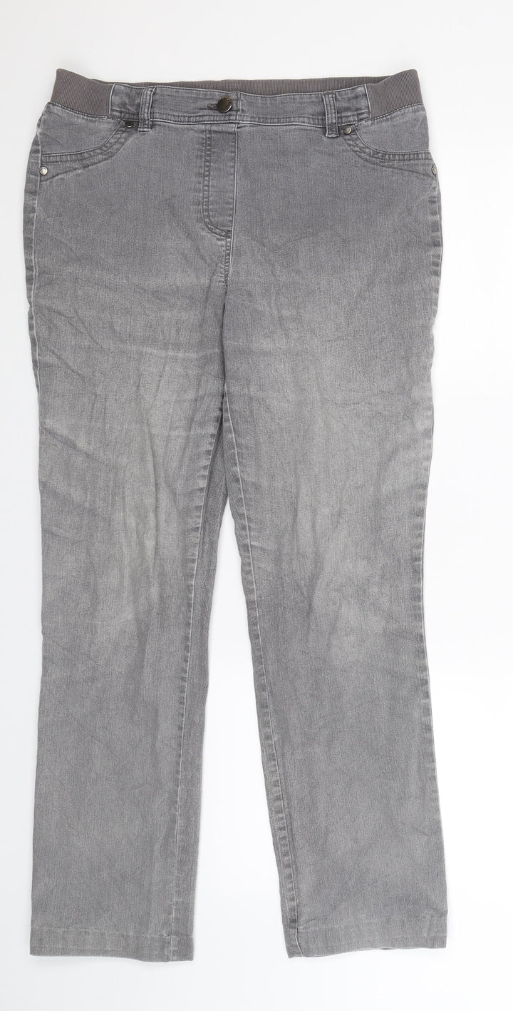 Maine Womens Grey Denim Jegging Jeans Size 12 L29 in