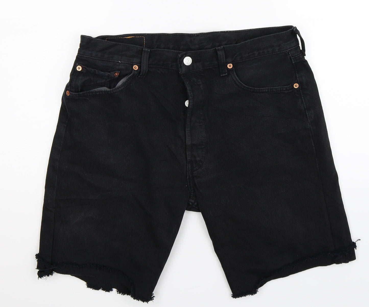 Levi's Mens Black  Denim Bermuda Shorts Size 32