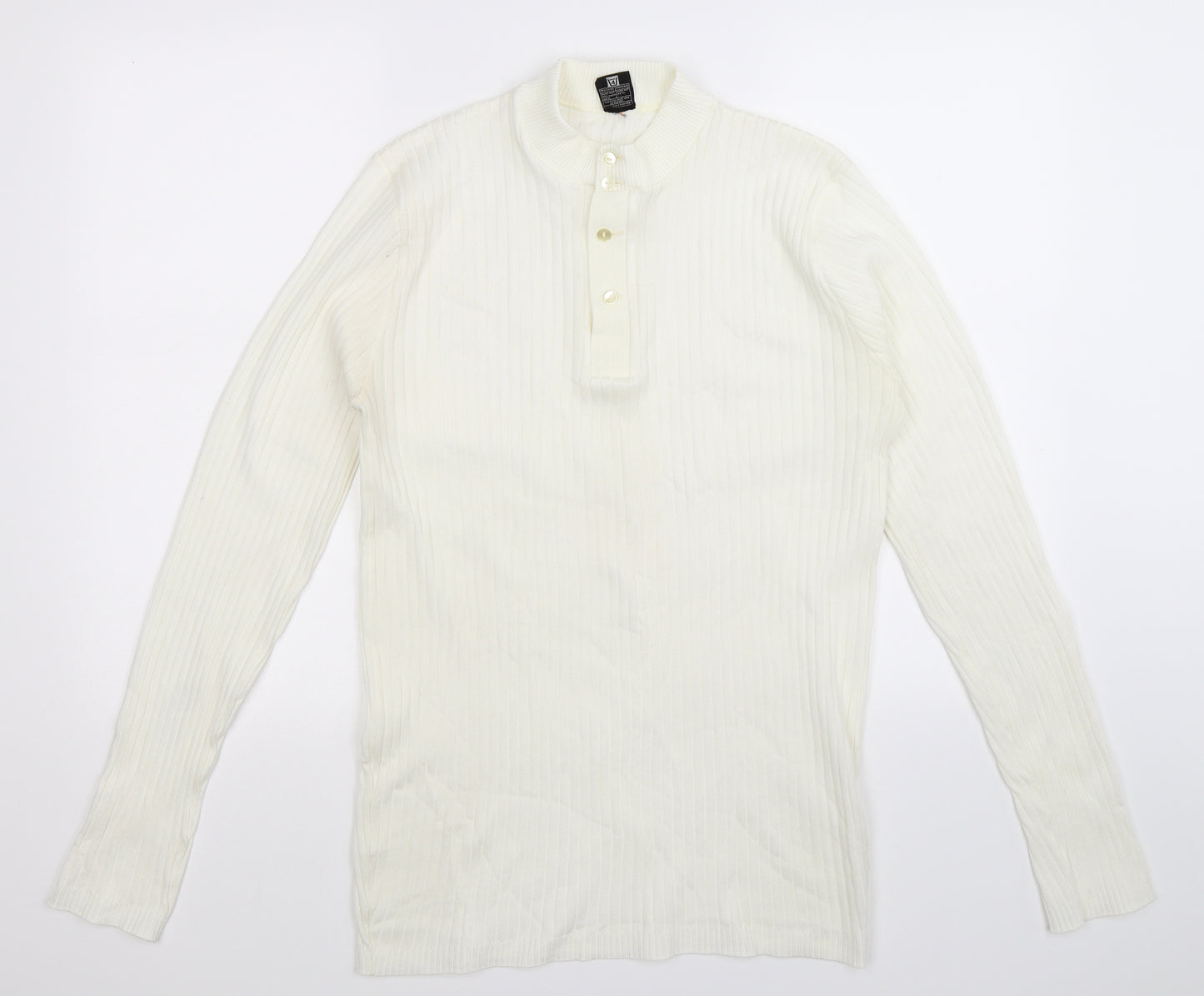 Three Swans Mens White   Pullover Jumper Size M