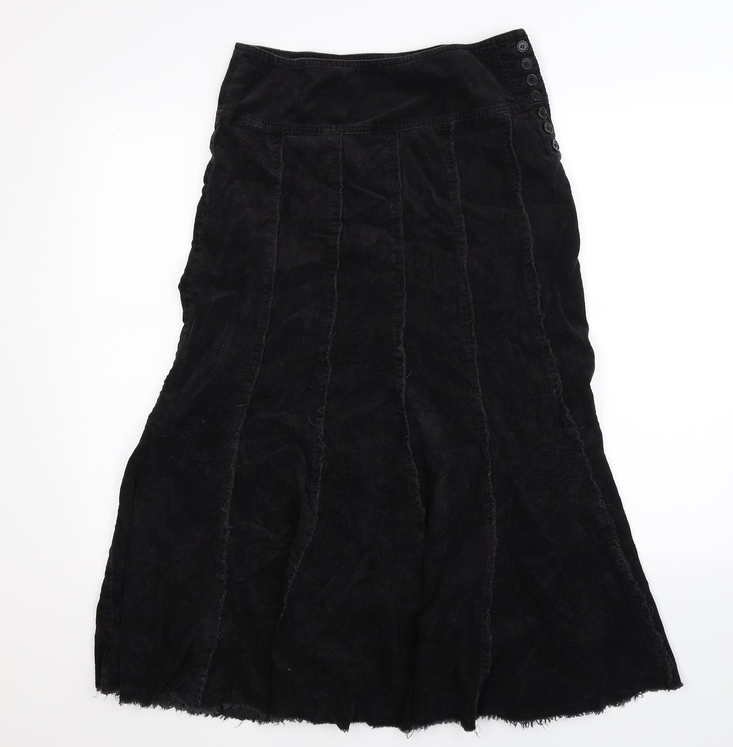 TU Womens Black  Corduroy Maxi Skirt Size 8