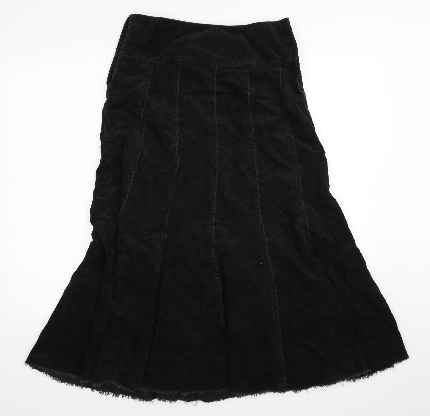 TU Womens Black  Corduroy Maxi Skirt Size 8