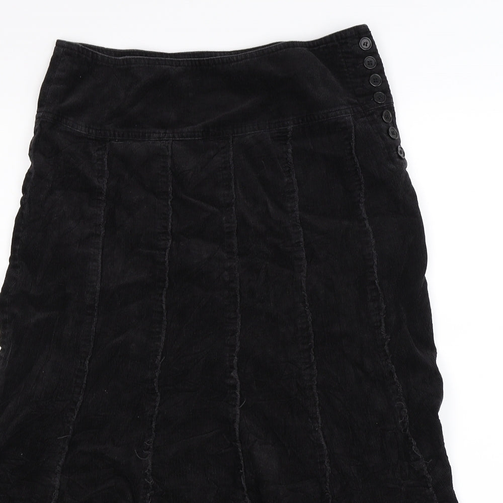 TU Womens Black  Corduroy Maxi Skirt Size 8