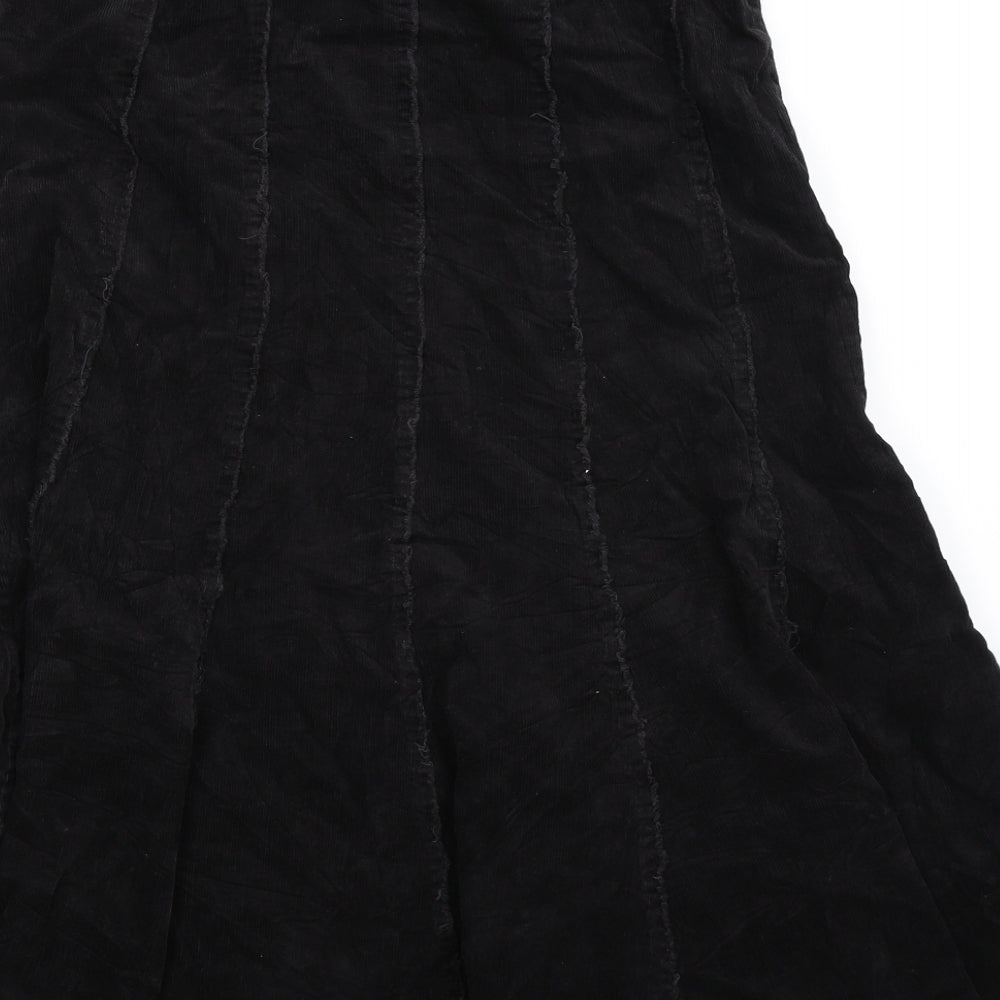 TU Womens Black  Corduroy Maxi Skirt Size 8